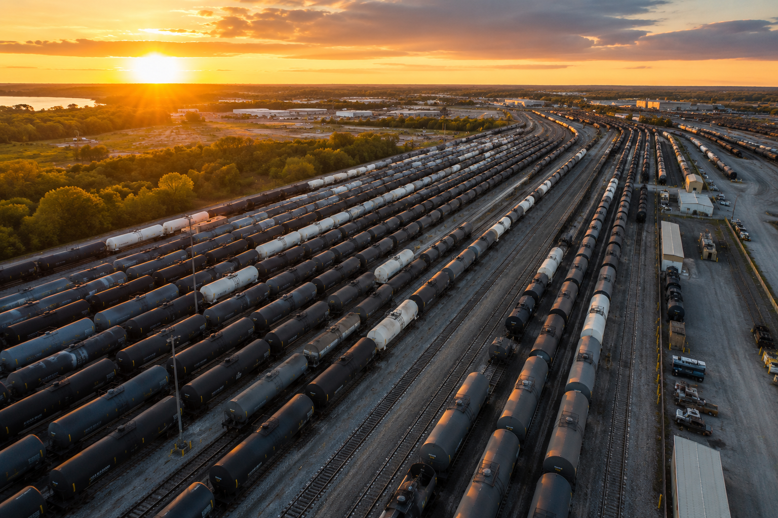 Railcar storage yard